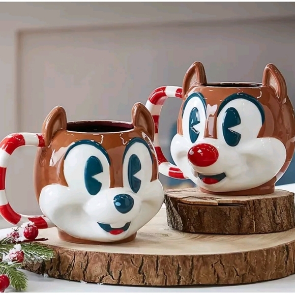 DisneyParks Chip n' Dale Walt’s Holiday Lodge Mug Set Jumbo 23 oz New In Box - Picture 7 of 7